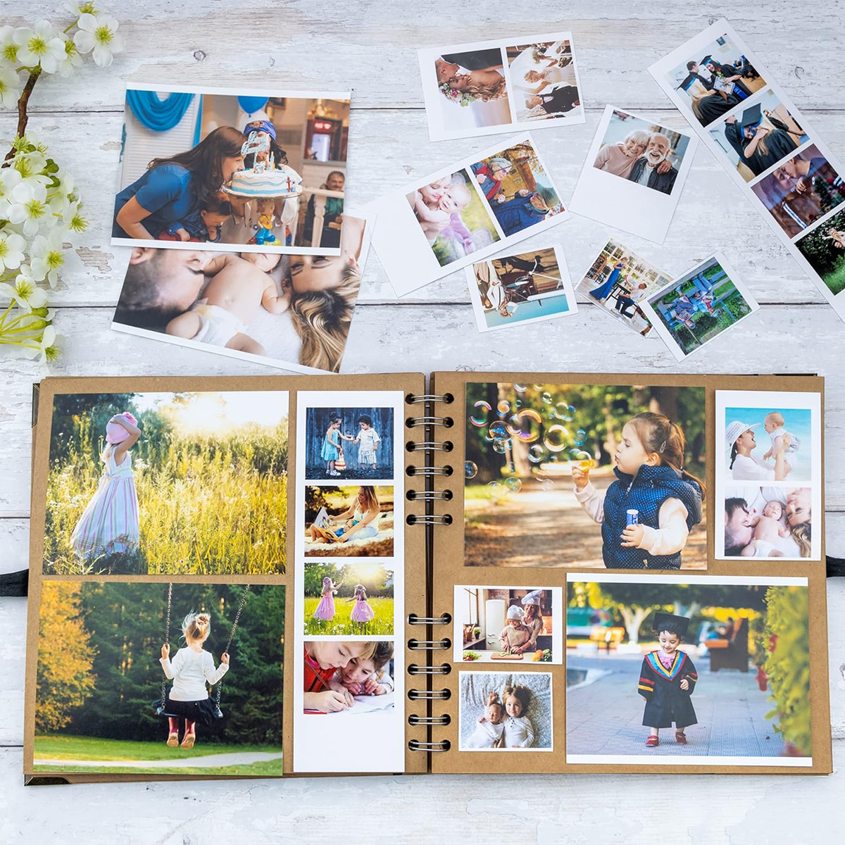 1-teiliges DIY-Bastelalbum, Scrapbooking, Papier, Bildalbum für Hochzeit, Jahrestag, , Fotoalben, Sammelalbum, Faltseite, DIY Albu