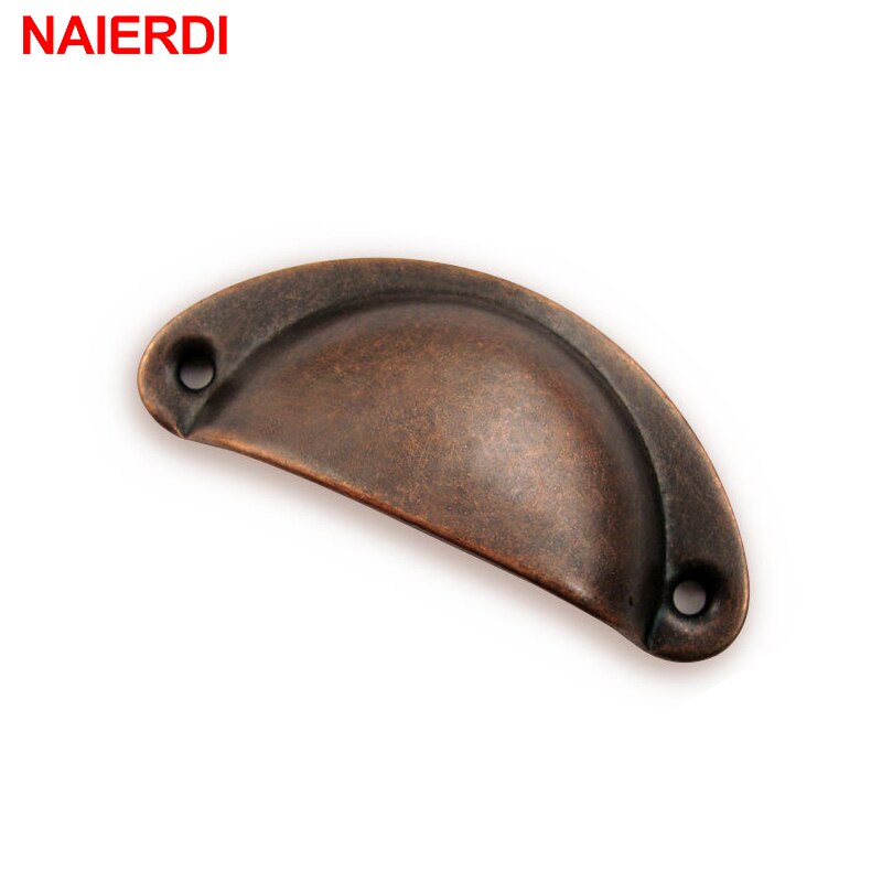 NAIERDI-tiradores antiguos para puertas de cajones, pomos Retro Para armarios, marco de latón, herrajes para muebles, 2 uds.