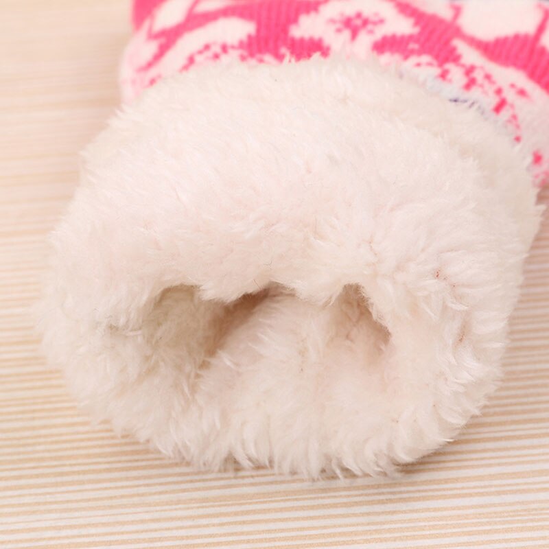 Algodão de pelúcia pele do bebê inverno luvas quentes crianças luvas para meninos meninas dedo cheio luvas natal veados