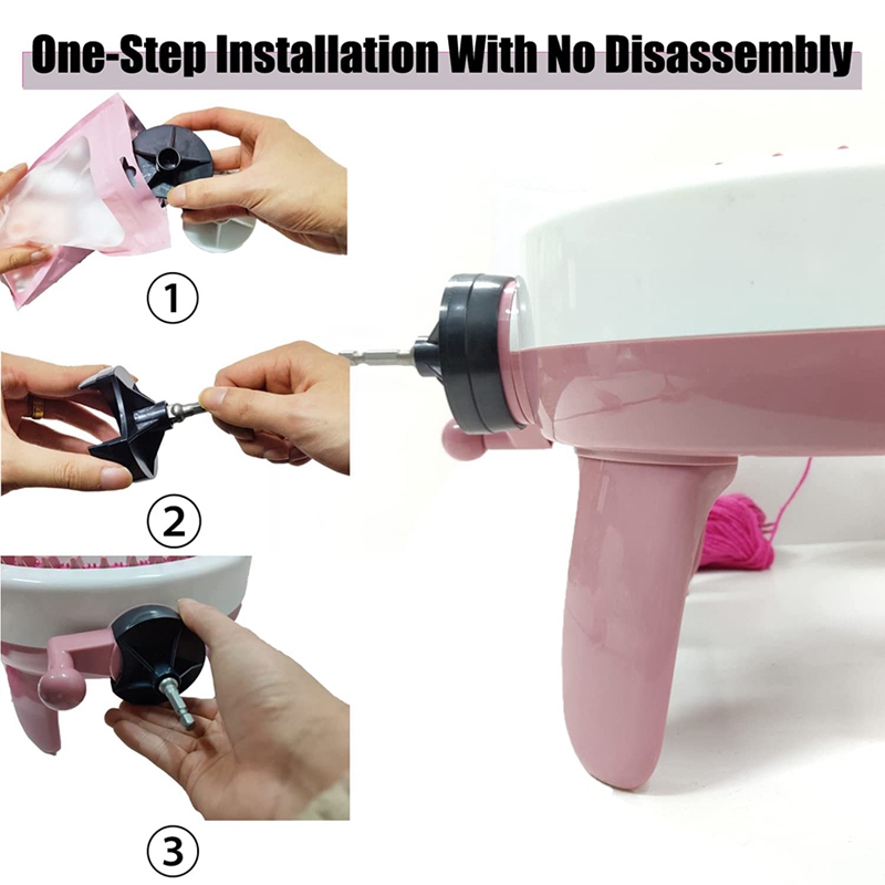 Knitting Machine Drill Attachment For Sentro Knitting Machine Adapter 3 Quick Knit For Sentro 22 Sentro 40 Sentro 48