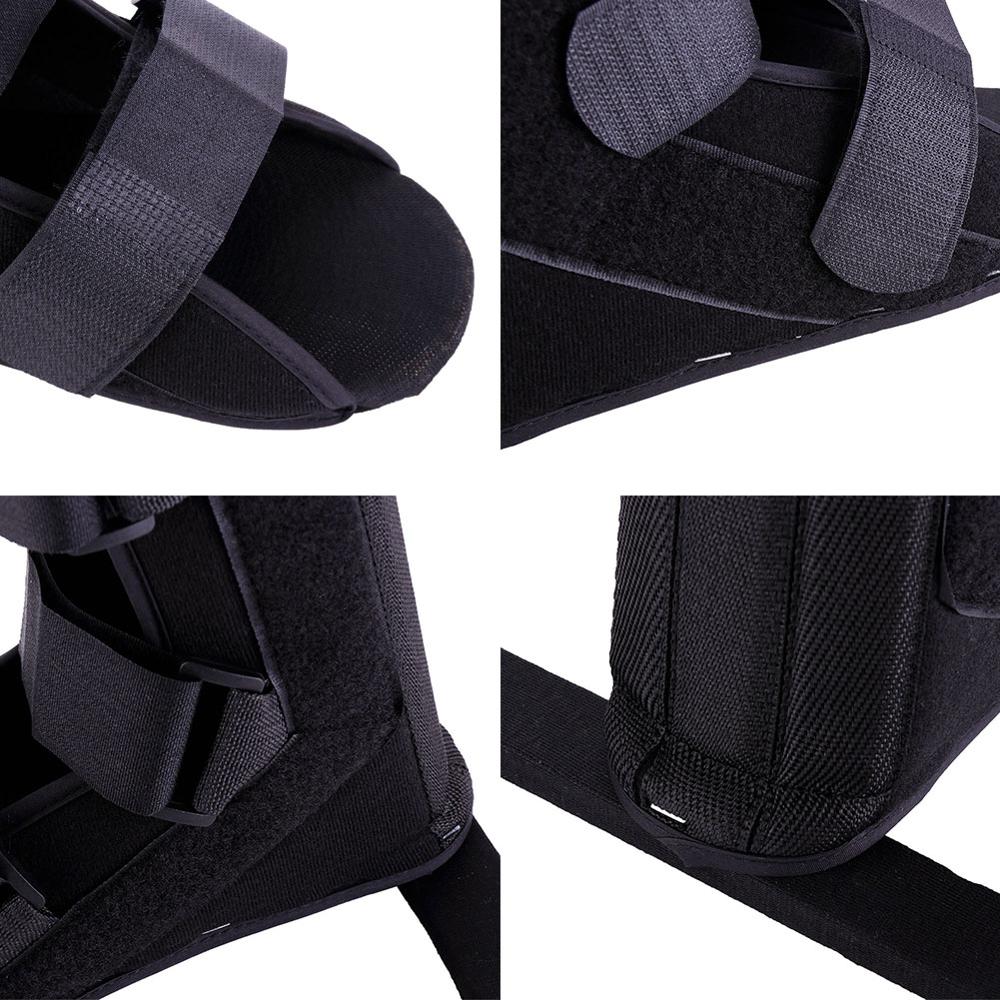 1pc svarte justerbare myke fotbrudd utvinning natt skinne plantar avstivning ankel støtte rehabilitering stropp beskyttende sko