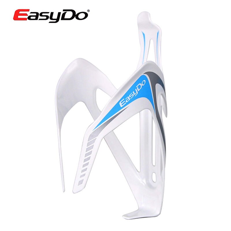 Easydo cykel flaskhållare aluminiumlegering mtb landsvägscykel cykling sport vattenflaskhållare hållare 38g gram lätt vikt: Vit blå