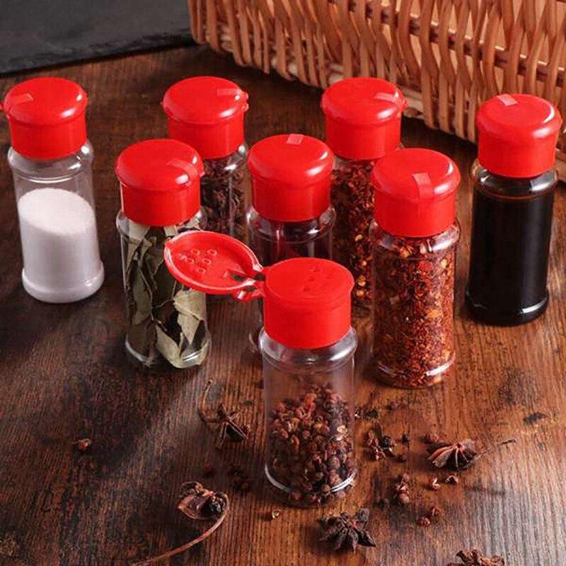 20 piezas de especias sal pimienta condimento botella de polvo de sal tarro de almacenamiento de caja de condimento de cocina contenedor herramientas