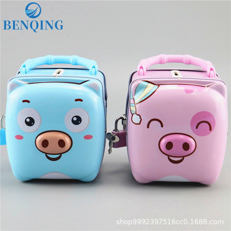 BENQING Handicrafts Display Piggy Bank Cartoon Piggy Bank Toy Children's Change Box For Kids WR146