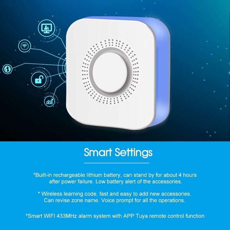 Smart Wireless WiFi Alarm Smart Home Smart Alarm Home Security Alarm System Security System Outdoor Wireless