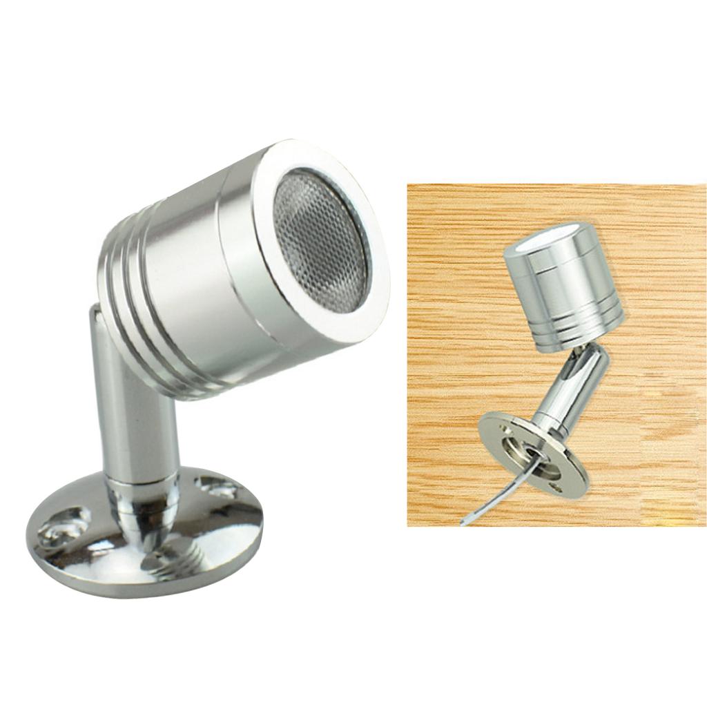 1W 12V LED Spotlight Jewelry Showcase Display Light Cabinet Lamp Warm White 3000K