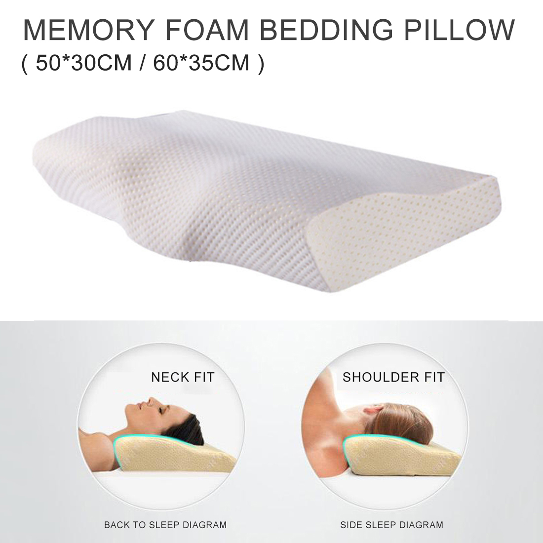 Orthopedic Neck Pillow Memory Foam Pillow For Sleep Cervical Pillows Contoured Health Orthopedic for Neck Pain 50x30cm/ 60x35cm