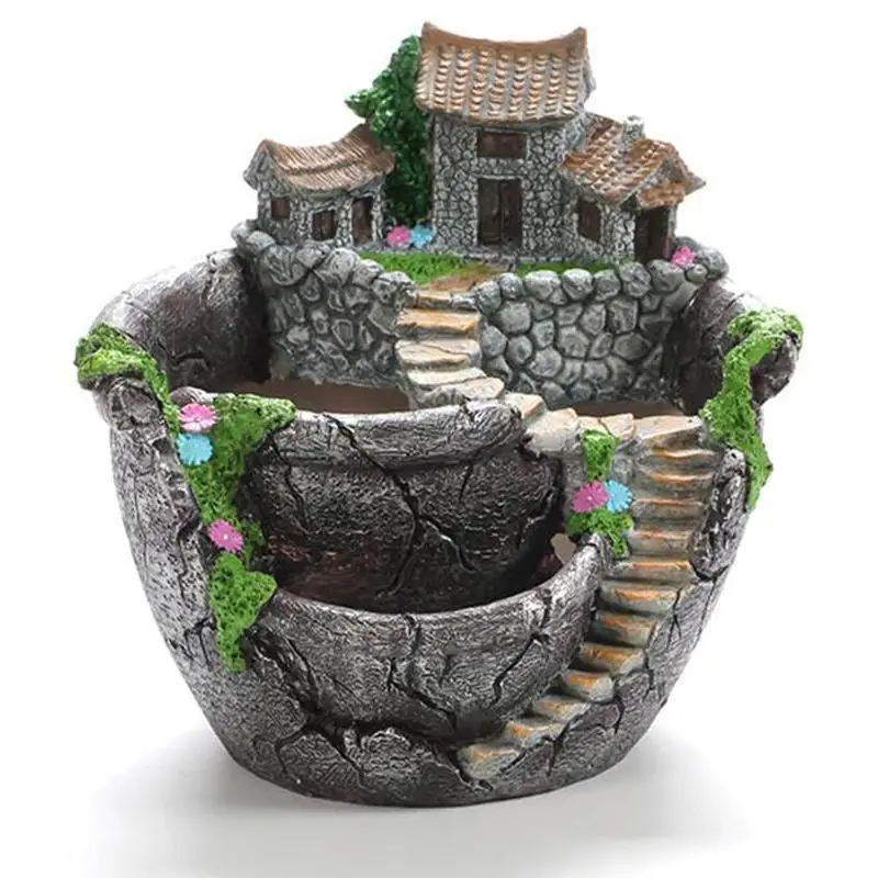 Vetplanten Plantenbak Bloempot Hars Bloempot Desktop Pothouder Huis Tuin Decoratie Planten Houder