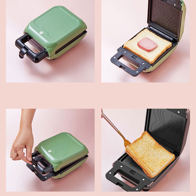 200V Electric Sandwich Maker Breakfast Machine Removable Waffles Egg Multifunction Breakfast Maker Toaster Making Tool Household
