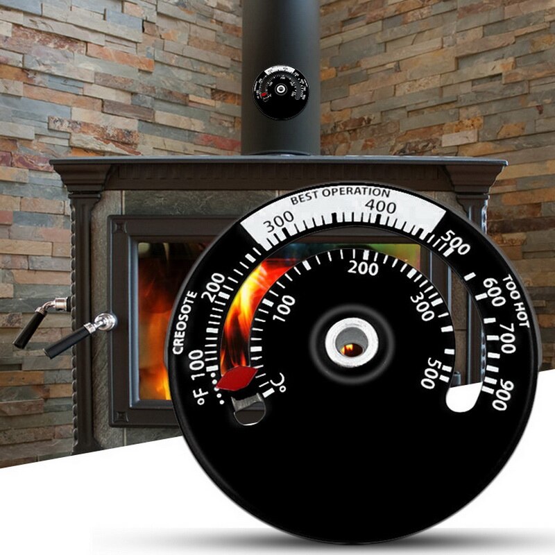 Termómetro magnético de estufa de madera, ventilador para hogar, termómetro de cocina, sensibilidad del hogar, herramienta para horno de barbacoa, triangulación de envíos