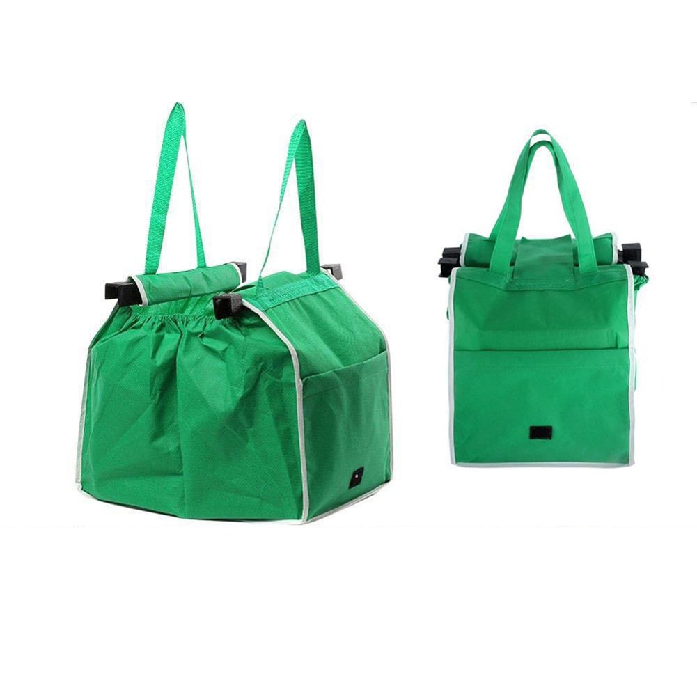 Bolsas gruesas de supermercado, carrito de compras respetuoso con el medio ambiente, plegable, reutilizable, portátil, para tienda de comestibles, 1 ud.
