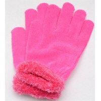 Unisex Otoño e Invierno hombres mujeres cálido guantes pluma pura manoplas suaves Guantes negro Rosa algodón Fitness guantes 2Cols: Pink