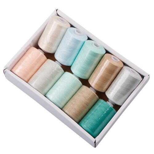 10 Spools/Set,402 Multi Colors Polyester Thread 1000 Yard Coil For DIY Quilting,Needlework&amp;Household Sewing Machine: FR001-C