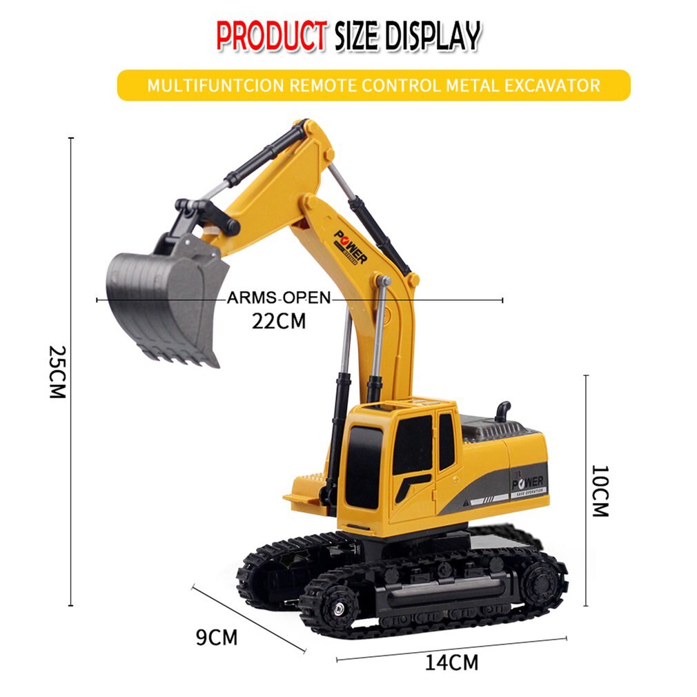 258-1 1/24 2,4G 6CH Multifunktions 270 Grad Rotation Kunststoff Fernbedienung Bagger Simulation Engineering RC Auto