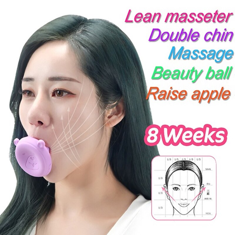Face Slimming Tool Face Lift Skin Firming V Shape Facial Exerciser Instrument Portable Anti Wrinkle Cute Mouth Exercise Tool