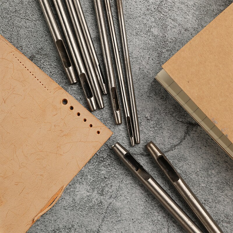 RORGETO Hole Hollow Punch Leather Hole Punch Cutter 0.5mm-5mm Belt Punch Round Hollow Hole Steel Belt Watch Band Puncher