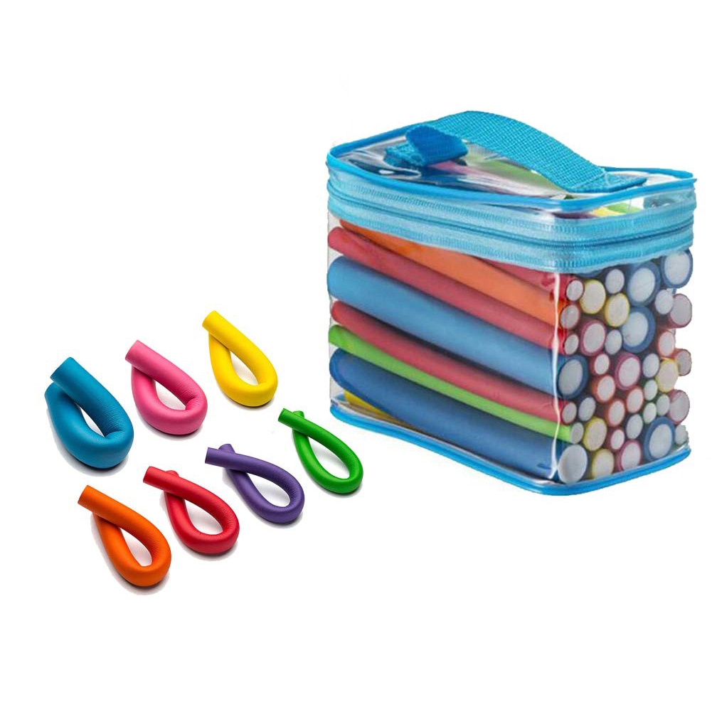 42Pcs Mixed Size Soft Hair Curler Roller Curl Hair Bendy Rollers DIY Magic Hair Curlers Tool Styling Rollers Sponge Hair Curling