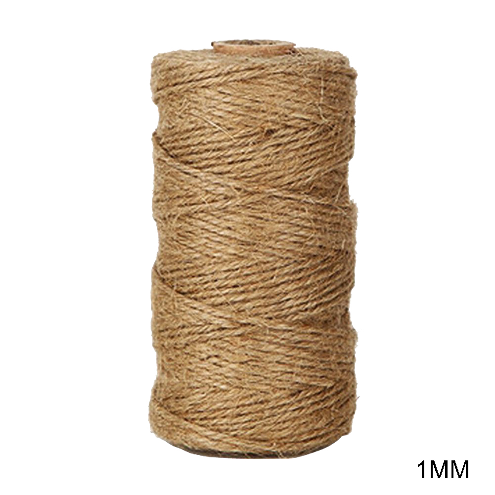 100 M Diy Zachte Natuurlijke Twijn Rope Natuurlijke Jute Twine Twee Fijne Hennep Touw Jute Touw Decor Rustieke Cord Craft Decor: S