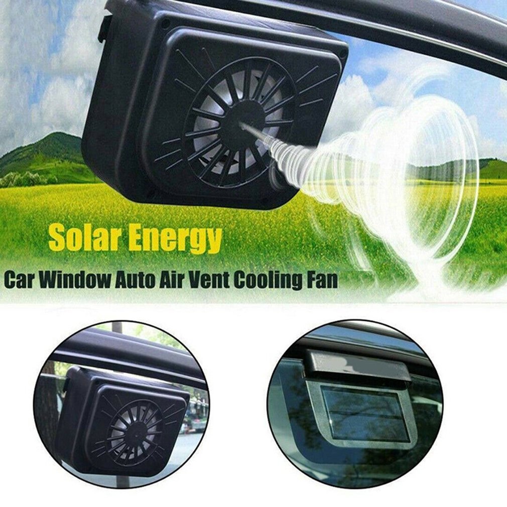 Mini Radiator For Vehicle-Mounted Solar Ventilation Exhaust Fan 2V Solar Powered Air Conditioner Car Window Air Vent Cooler