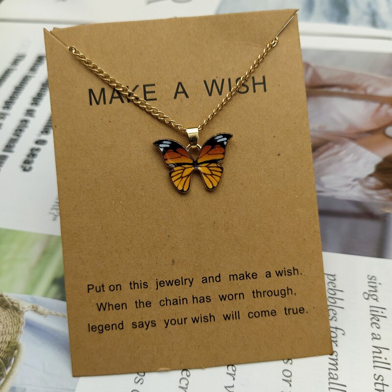 Women Necklace Blue Purple Color Pendant Popular Neck Jewelry For Friend Delicated Necklace: GD