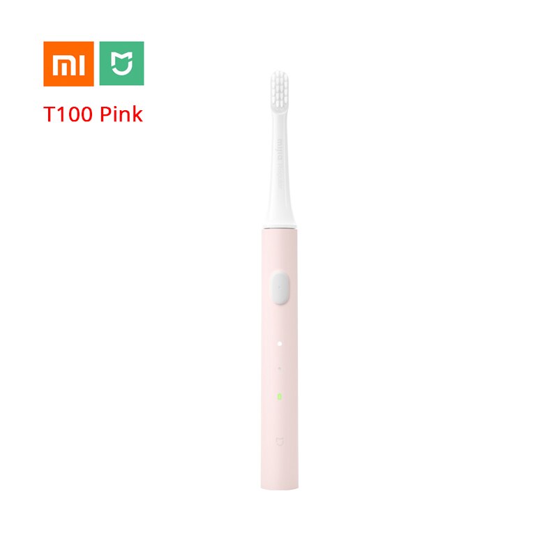 Cepillo de dientes eléctrico ultrasónico Xiaomi Mijia T100 y cabezales de repuesto para cepillo de dientes con limpieza profunda para adultos: Pink
