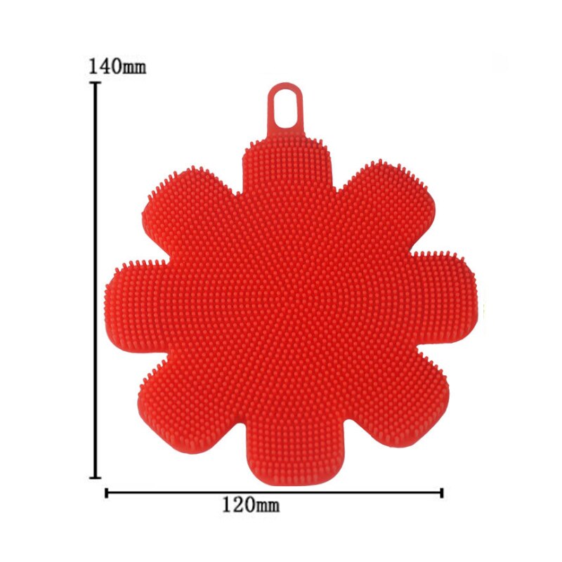 Multifunctional Silicone Brush Kitchen Dishwashing Sourcing Pad Decontamination Pot and Bowl Cleaning Brush Anti Table Mat: 16