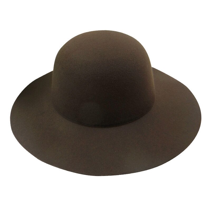 USPOP women winter hats wool fedoras adjustable unisex solid color wool hats: Dome-Army green