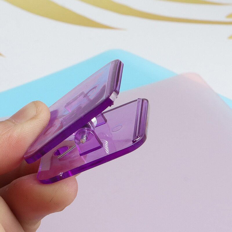 1PC Acrylic Clamp Paper Clips Ticket Holder Paper Documents Organizer Student School Office Supplies Bookmark Binder Clip