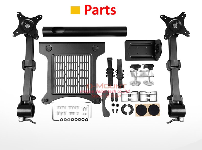 10"-15.6" laptop+10"-27" monitor bracket double arm laptop table stand notebook Desk mount laptop stand with laptop holder