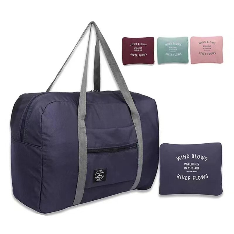 Waterdichte Opvouwbare Nylon Bagage Tas Unisex Casual Schoudertassen Kleine Licht Handtas Draagbare Trip Hand Reistas Met Hang