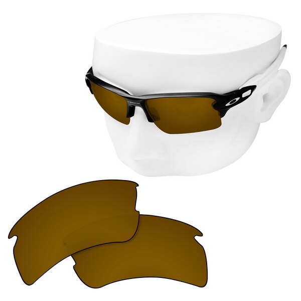 OOWLIT Polarized Replacement Lenses for-Oakley Flak 2.0 XL OO9188 Sunglasses: Peach Gold