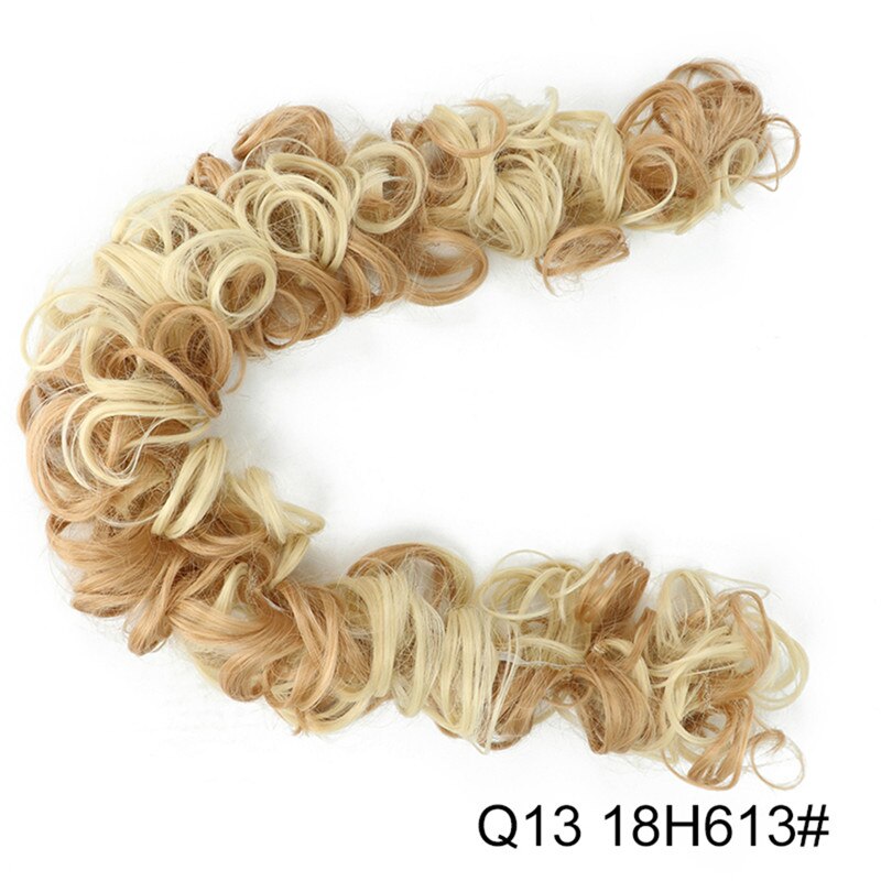 Elastic Rubber Band Curly Chignon Updo Cover Hair Bun Chignon Hair Synthetic Hairpiece Twining Ponytail Hair Extensions: Q13-18H613