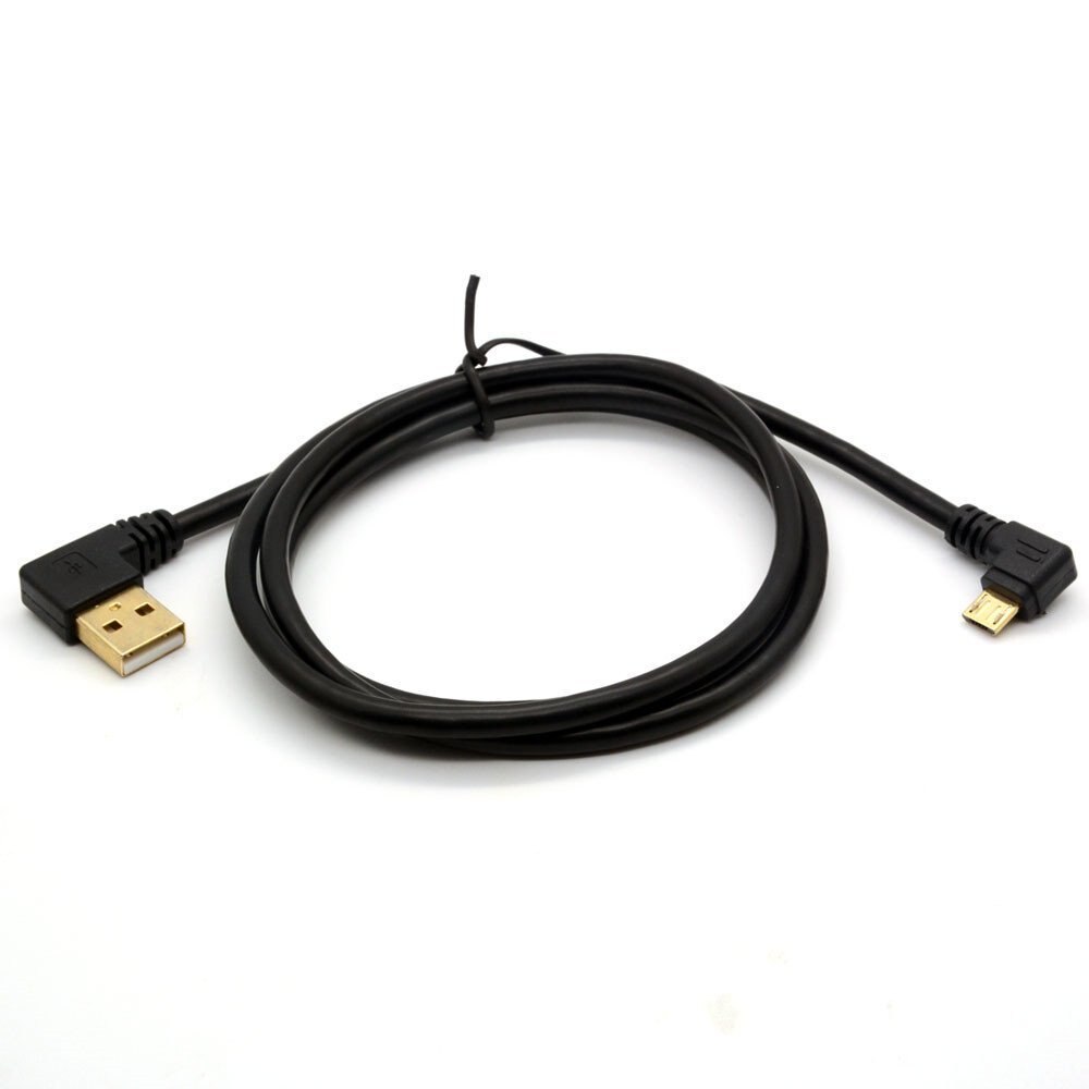 1 m USB 2.0 EEN Links Hoek Male naar Micro B 5Pin Haakse Data Sync Charge Cable