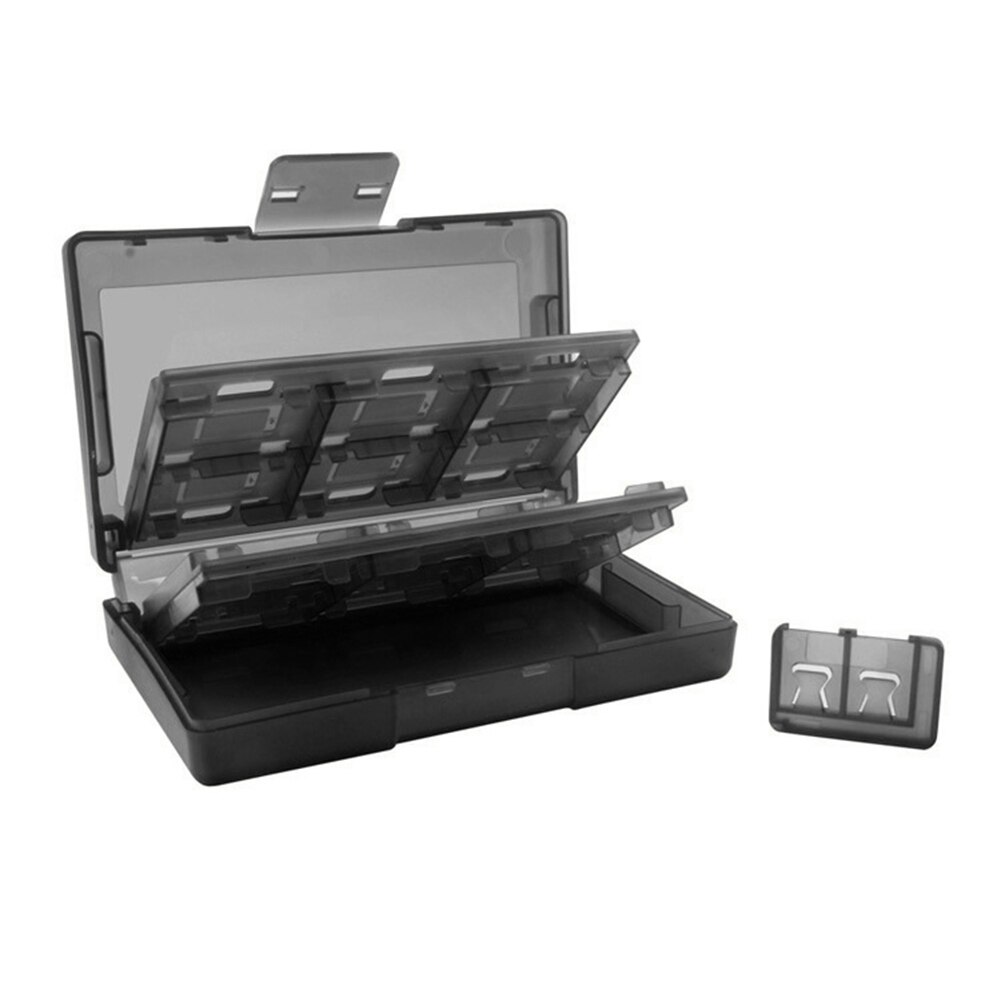 24 Plus 2 In 1 Game Kaarten Case Draagbare Stofdicht Game Case Houder Organizer Voor Nintend Schakelaar Ns Kaarten Opslag houder: Grey