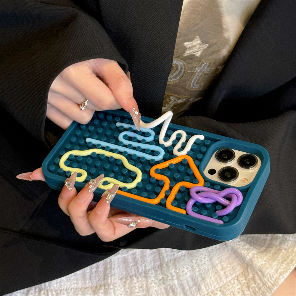 Funda de teléfono con divertido DIY para iPhone 15 Pro 12 13 14 Pro Max, Fundas de silicona a prueba de golpes para Apple 14pro 16, Funda bonita