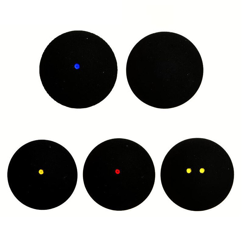 2 stk/parti squashbold blå rød gul lavhastigheds sportsgummibolde sorte til spillertræning 40mm