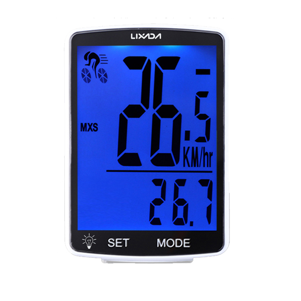 Computador LIXADA-bicicleta sem fio com tela LCD, MTB velocímetro, odômetro, IPX6 impermeável, medição do ciclo, temperatura, cronômetro
