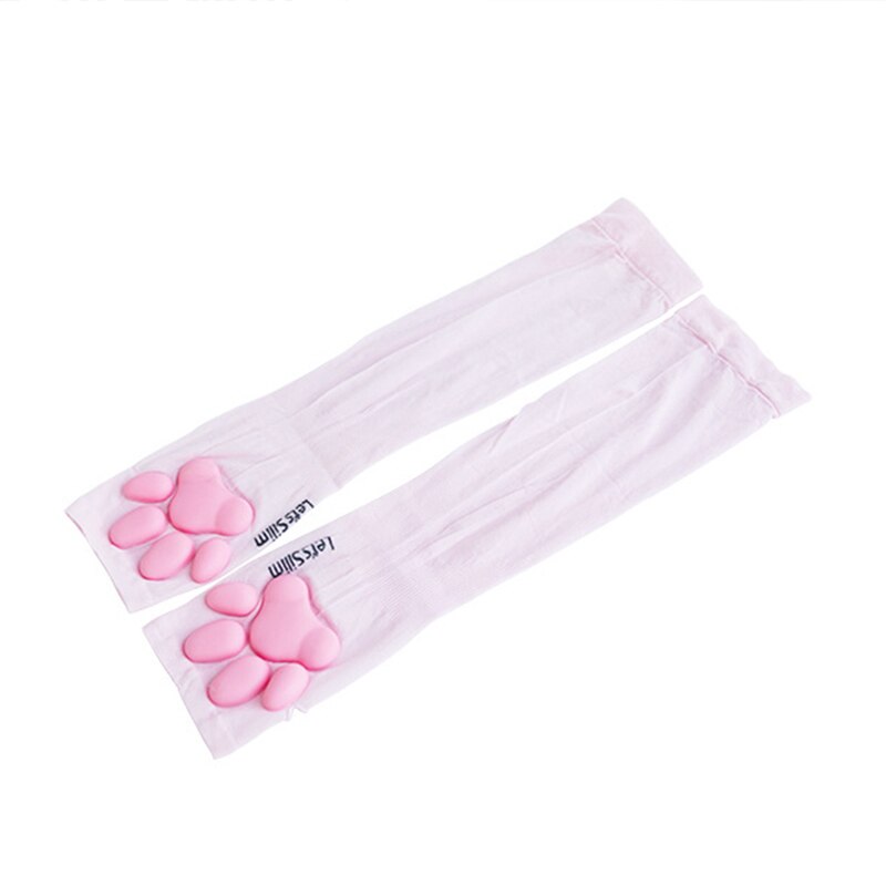 Guantes de silicona 3D con forma de Pata de Gato para mujer, guantes sin dedos, para Cosplay, Navidad y Halloween: 03