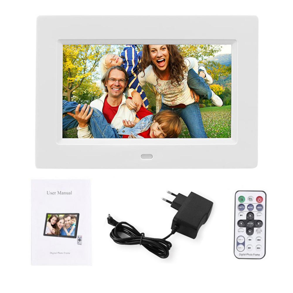 7 Inch HD Digital Photo Frame Clock Picture Video Player Display Shelf Advertising Machine Electronic