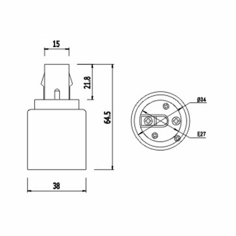 G23 om E27 Adapter G23 om E26 Lamphouder Converter Base Socket LED Light Bulb Extend Extension Plug