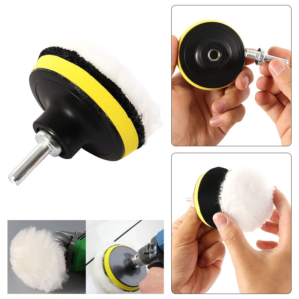25pcs Buffing Pad Set Car Beauty Waxing Polishing Sponge Auto Car Polishing Pad Kit Polisher Adapter Cleaning Tools Accessories