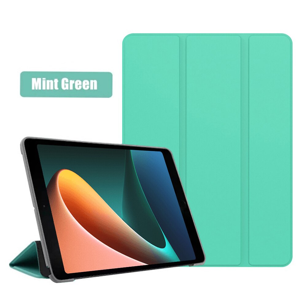 Dla Xiaomi Mi Pad 5 Pro 11.5 Case Ultra cienka magnetyczna inteligentna obudowa dla MiPad 5 Pro 2021 Tablet 11 Cal mipad5 z funkcją automatycznego budzenia: Mint Green / Mi Pad 5