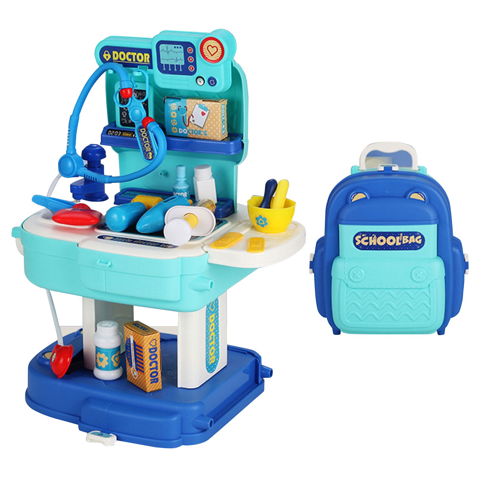 Children's Simulation Doctor Play House Toy Set 31 Simulation Doctor Role Playing Tool Bag Boy And Girl