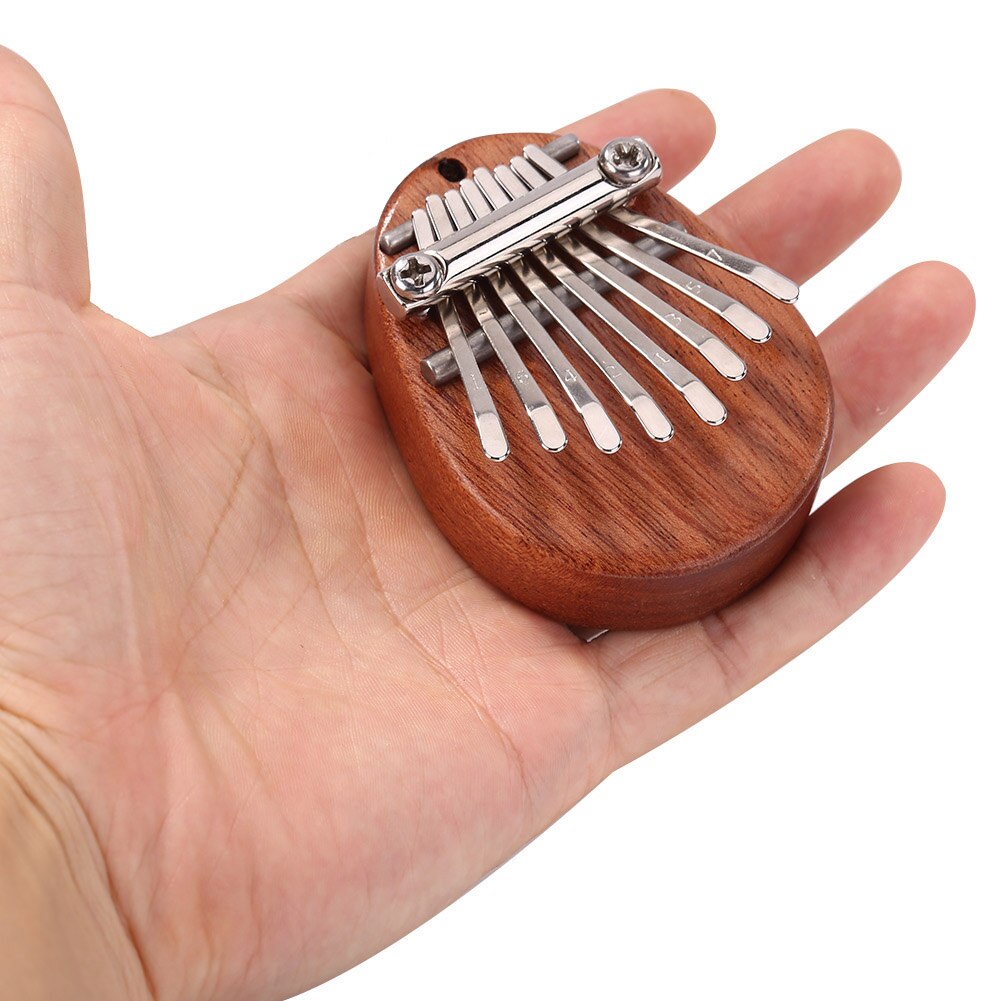 Percussion Musical Instrument Mahogany Wood Thumb Finger Piano Mini 8 Keys Kalimba Lightweight Compact Musical Instruments