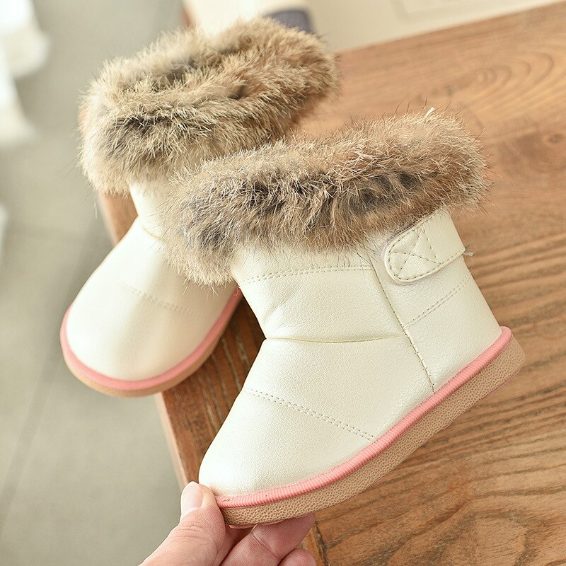 Kinderen Schoenen Kinderen Katoen Laarzen Meisjes Laarzen Kindje Winter Laarzen Warme Snowboots: WHITE / 10