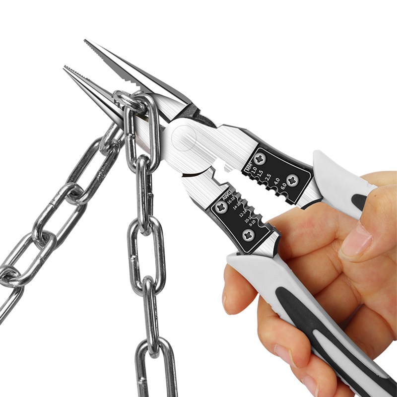 Multi-function Wire Cutter Pliers Industrial Grade Electric Wire Stripping Crimping Vise Strong Manual Home Repair Tools