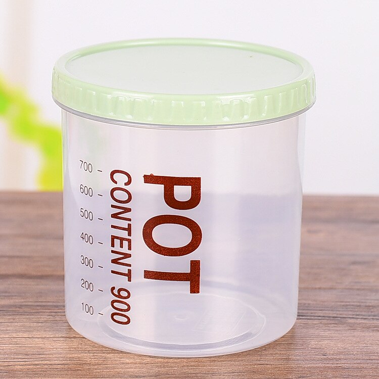 Plastic Grain Storage Tank Food Sealed Tank Kitchen Transparent Snack Storage Box Storage Tank: GREEN-M