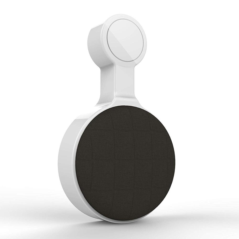 Väggfäste hållare hängare för google home mini röstassistent inomhushögtalare ljudbox hållare fodral för eu & us plug: Vit