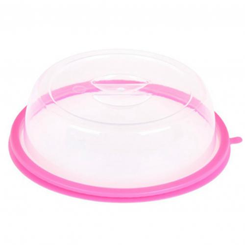 Microwave Food Cover Plate Vented Splatter Protector Clear Kitchen Lid Vent C Safe Vent Kitchen Foods Dust cover splash cover: Red