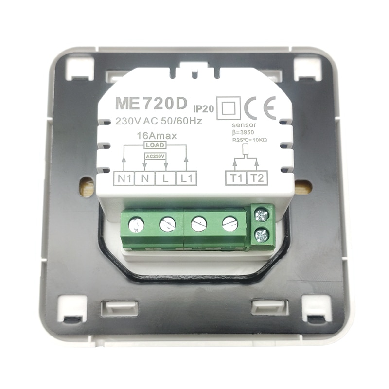 Me720 230v 16a manuel programmerbar termoregulator el-varmesystem temperatur termostat